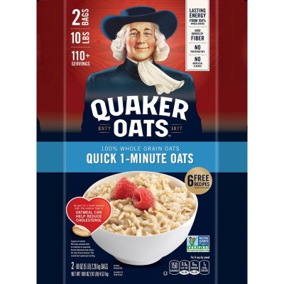 Quaker Quick 1-Minute Oats (160 Oz., 2 Pk.)