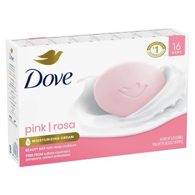 Dove Beauty Bar Soap, Pink (3.75 Oz., 16 Ct.)