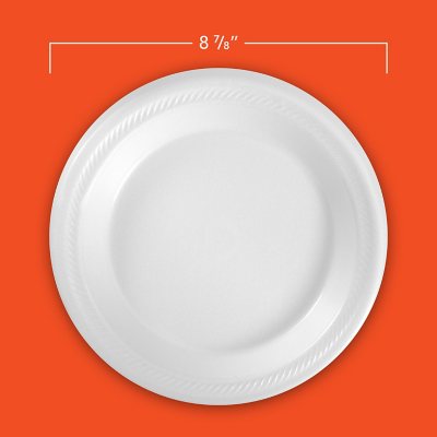 Hefty Supreme Foam Disposable Lunch Plates, 8 7/8", 250 Ct.