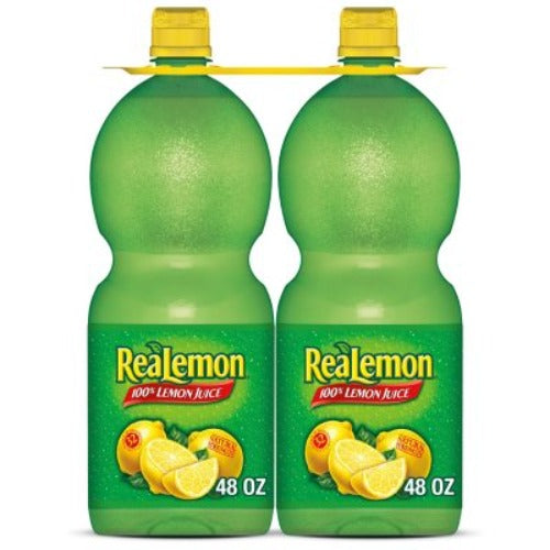 Realemon 100% Lemon Juice 48 Fl. Oz. Bottles, 2 Pk.