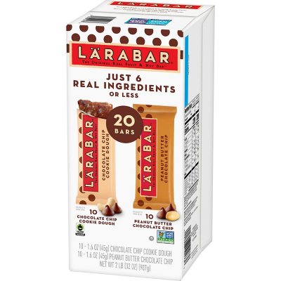 Larabar Chocolate Chip Cookie Dough & Peanut Butter Variety 20 Pk.