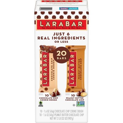 Larabar Chocolate Chip Cookie Dough & Peanut Butter Variety 20 Pk.