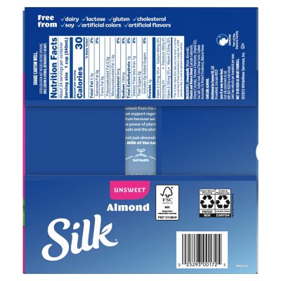 Silk Unsweetened Almond Milk (32 Fl. Oz., 6 Pk.)