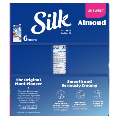 Silk Unsweetened Almond Milk (32 Fl. Oz., 6 Pk.)