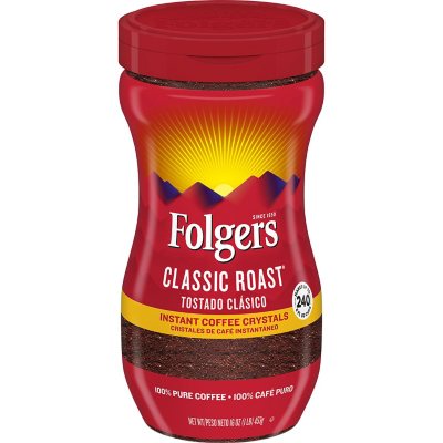 Folgers Classic Roast Instant Coffee Crystals (16 Oz.)