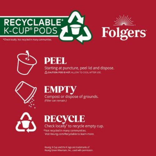 Folgers Classic Medium Roast K-Cup Coffee Pods 100 Ct.