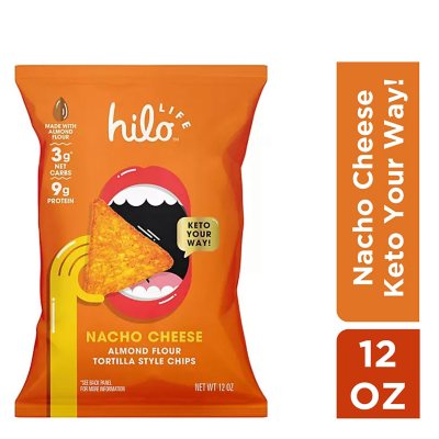 Hilo Life Almond Flour Tortilla Style Chips Nacho Cheese (12 Oz.)