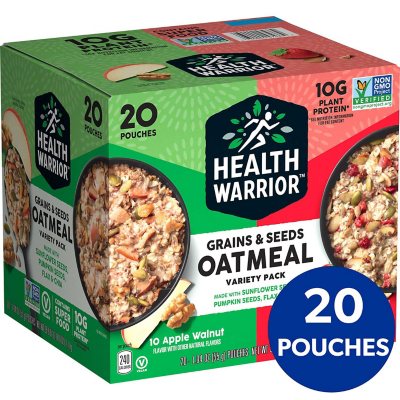 Health Warrior Grains & Seeds Oatmeal, Variety Pack, 20 Ct.