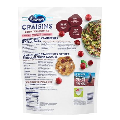 Ocean Spray Craisins Dried Cranberries Original (48 Oz.)