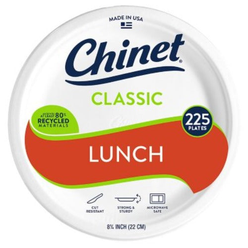 Chinet Classic Lunch Paper Plate, 8.75", 225 Ct.
