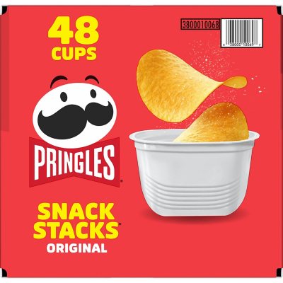 Pringles Snack Stacks Potato Crisps Chips, Original Flavor 0.67 Oz., 48 Ct.