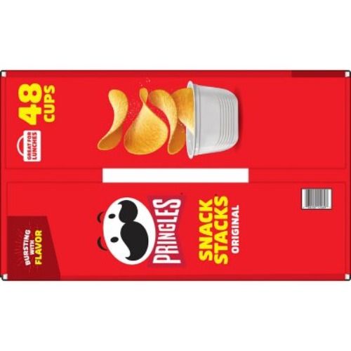 Pringles Snack Stacks Potato Crisps Chips, Original Flavor 0.67 Oz., 48 Ct.