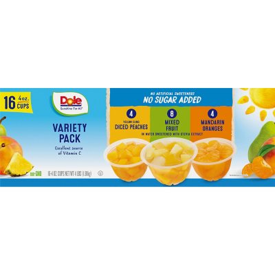 Dole No Sugar Added Mixed Fruit Variety Pack (4 Oz., 16 Pk.)