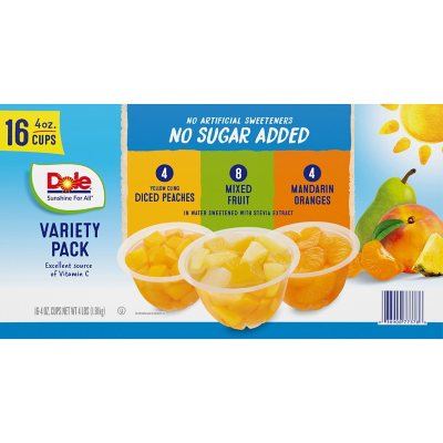 Dole No Sugar Added Mixed Fruit Variety Pack (4 Oz., 16 Pk.)