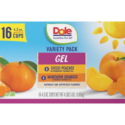 Dole Fruit Bowls in Gel Variety Pack (4.3 Oz., 16 Pk.)