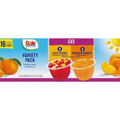 Dole Fruit Bowls in Gel Variety Pack (4.3 Oz., 16 Pk.)