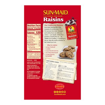 Sun-Maid California Sun-Dried Raisins (30 Oz., 2 Ct.)