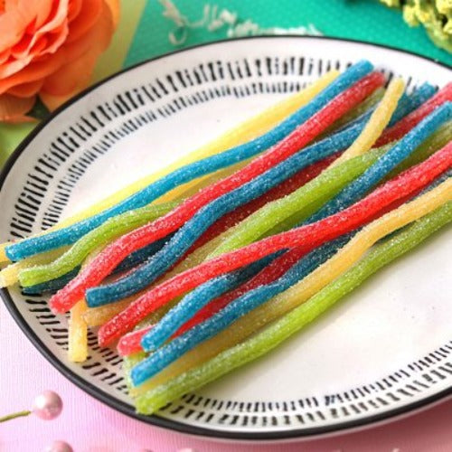 SOUR PUNCH Rainbow Straws, Chewy Candy, 2 Oz., 24 Ct.