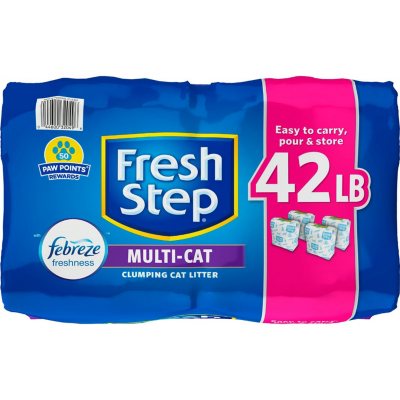 Fresh Step Extra Strength Multi-Cat Scented Clumping Litter with Febreze (42 Lbs.)