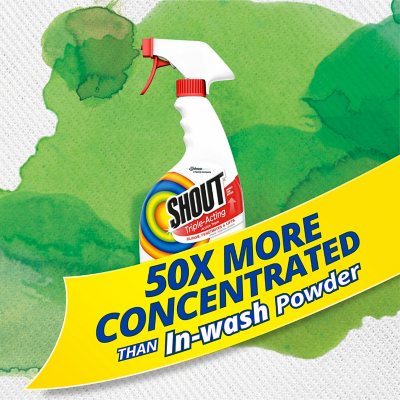 Shout Triple-Acting Laundry Stain Remover (128 Fl. Oz. Refill + 22 Fl. Oz. Trigger)