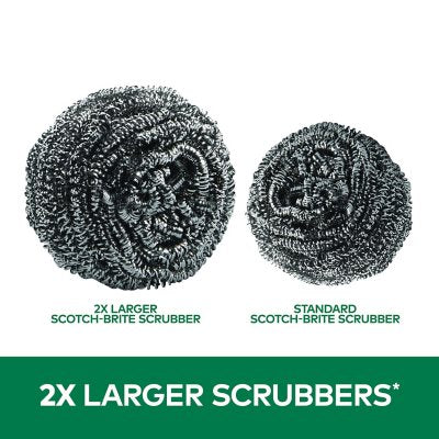 Scotch-Brite 2X Larger Stainless Steel Scrubbers Club Pack (16 Pk.)