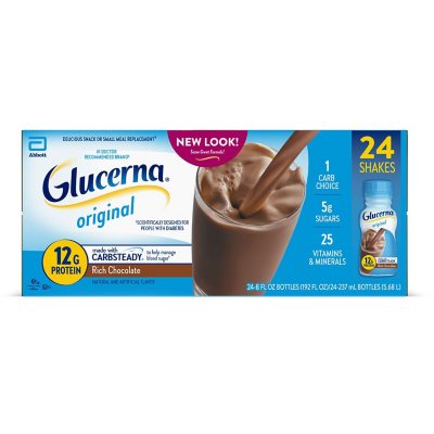 Glucerna 12G Protein Shake, Creamy Chocolate Delight (8 Fl. Oz., 24 Pk.)