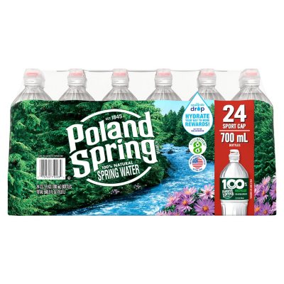 Poland Spring 100% Natural Spring Water 700 Ml, 24 Pk.