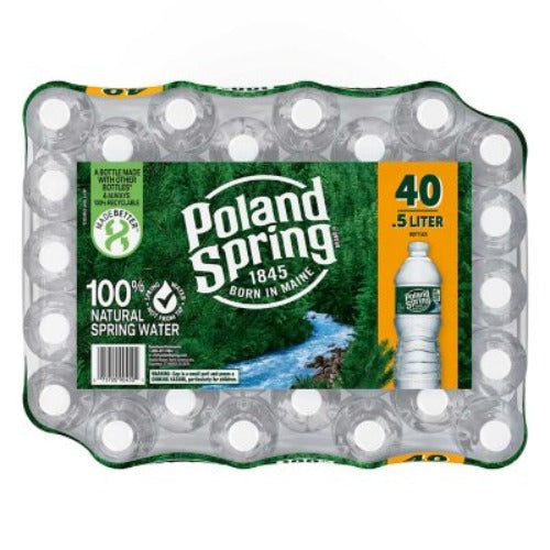 Poland Spring 100% Natural Spring Water 16.9 Fl. Oz., 40 Pk.
