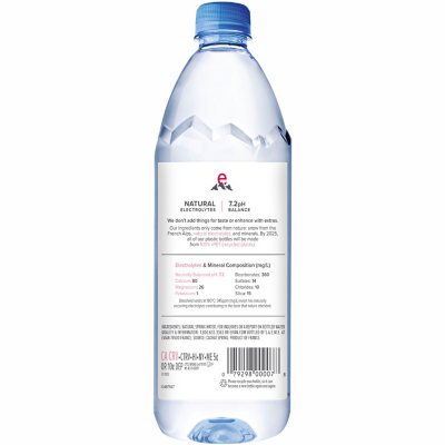 Evian Natural Spring Bottled Water 1L., 12 Pk.