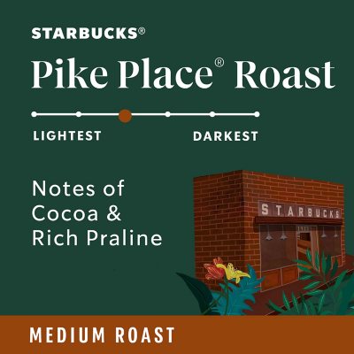 Starbucks Medium Roast K-Cup Coffee Pods, Pike Place, 72 Ct.