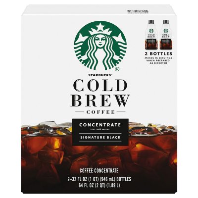 Starbucks Cold Brew Coffee Concentrates, Signature Black (64 Oz., 2 Pk.)