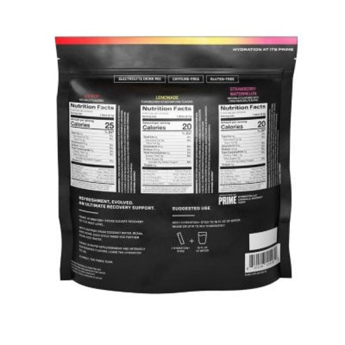 Prime Hydration+ Electrolyte Powder Mix Sticks Variety Pack 2.0, 20 Pk.