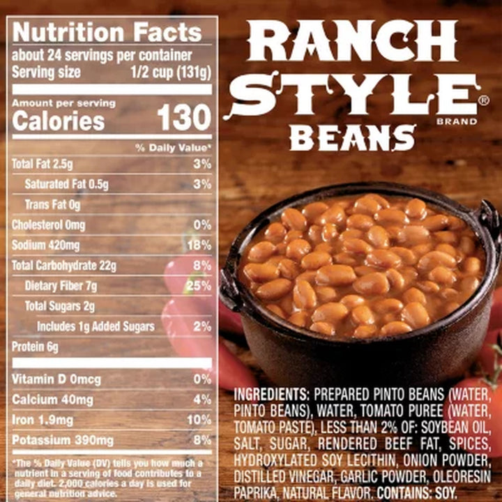 Ranch Style Beans, Canned Beans (15 Oz.)