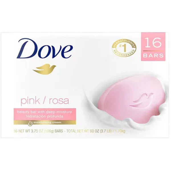 Dove Beauty Bar Soap, Pink (3.75 Oz., 16 Ct.)