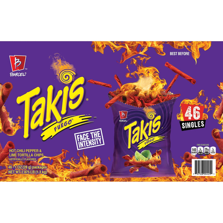 Takis Fuego Tortilla Chips, 1 Oz, 46-Count