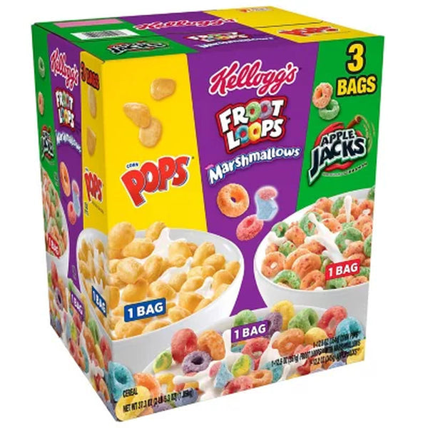 Kellogg'S Kids Cereal, Variety Pack (37.3 Oz., 3 Pk.)