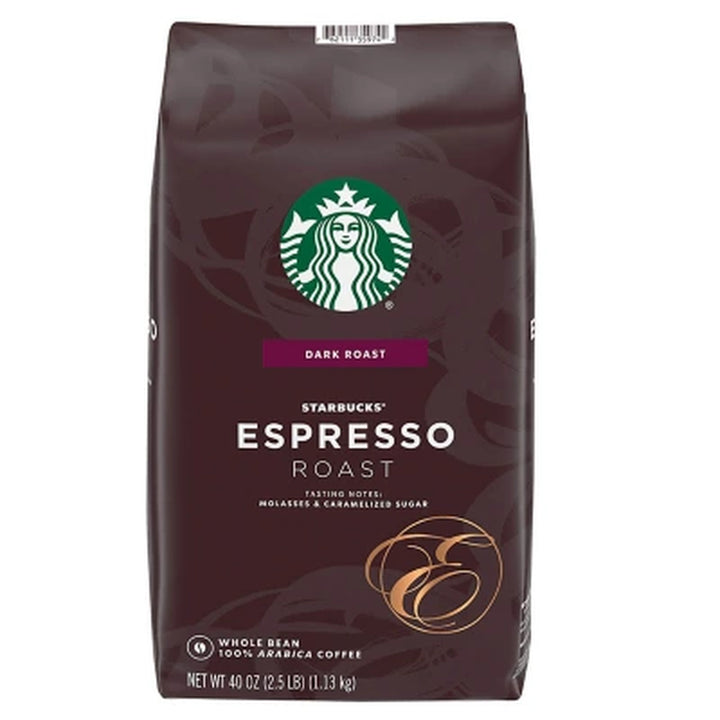 Starbucks Whole Bean Coffee, Espresso Roast Dark, 40 Oz.
