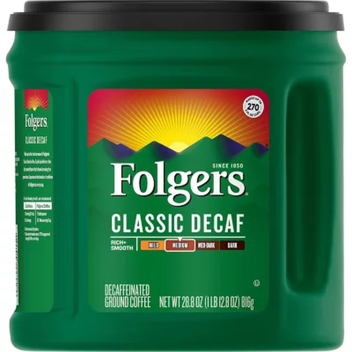 Folgers Decaffeinated Classic Roast Coffee (28.8 Oz.)