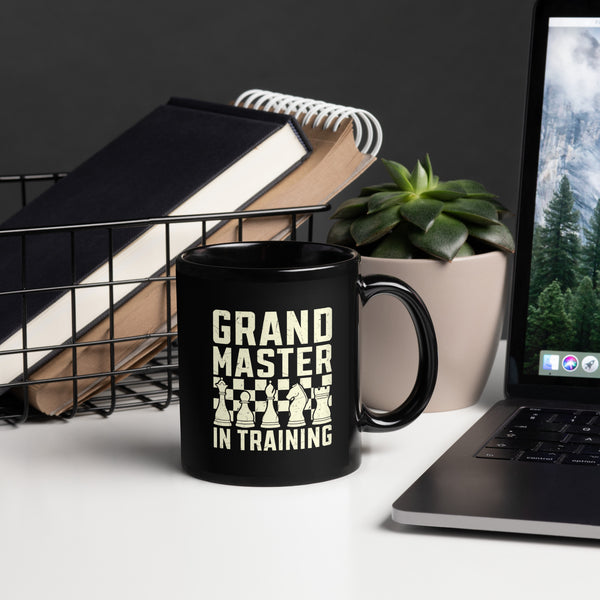 Grand Master In Training Black Glossy Mug