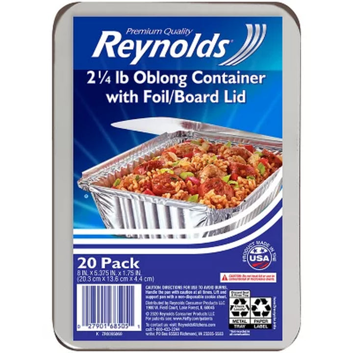 Reynolds Oblong Foil Take Out Containers with Lids (20 Ct.)