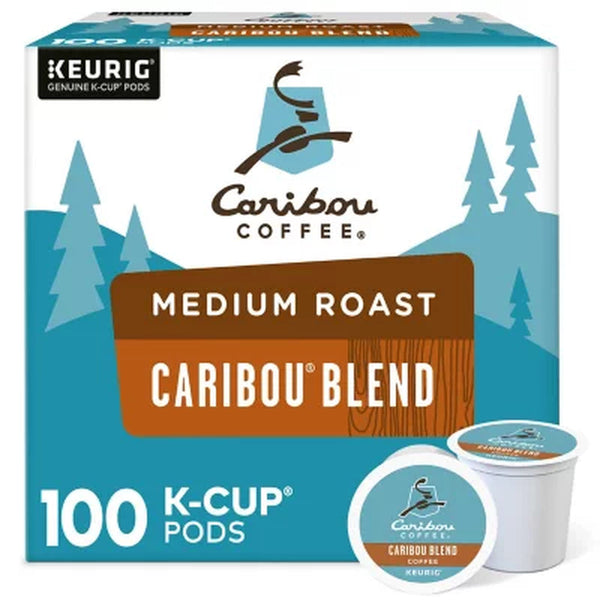 Caribou Coffee Medium Roast K-Cup Pods, Caribou Blend (100 Ct.)