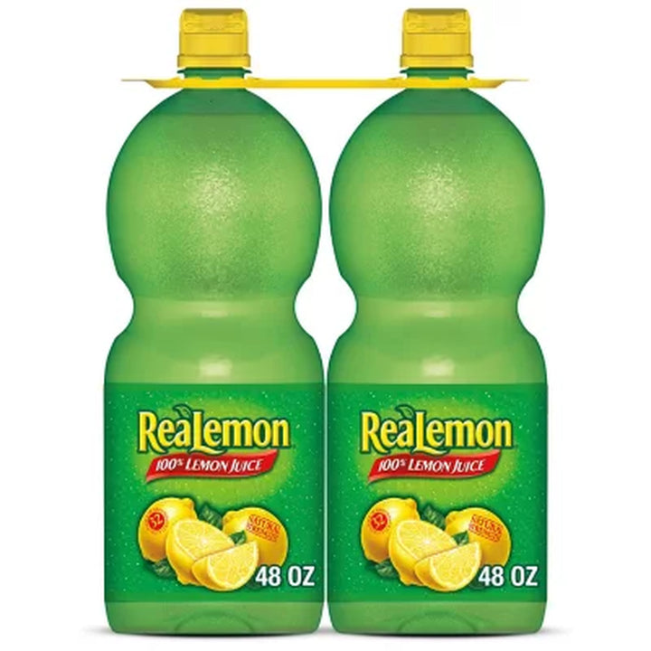 Realemon 100% Lemon Juice 48 Fl. Oz. Bottles, 2 Pk.