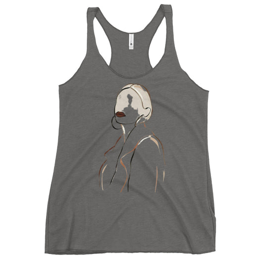 Women's Racerback Tank with signature Lady Caricature