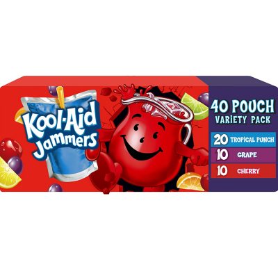 Kool-Aid Jammers Juice Pouches Variety Pack (6 Fl. Oz., 40 Pk.)
