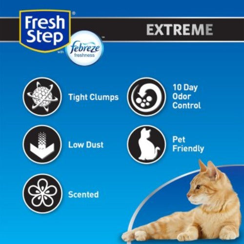 Fresh Step Extreme Clumping Cat Litter with Febreze, Mountain Spring Scent (42 Lbs.)