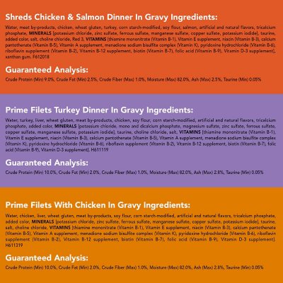 Purina Friskies Wet Cat Food, Gravy Pleasers Variety Pack (5.5 Oz., 60 Ct.)