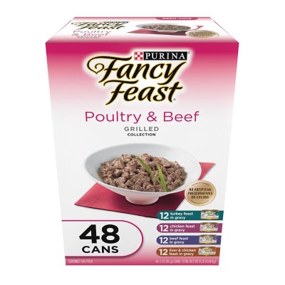 Purina Fancy Feast Canned Wet Cat Food, Variety Pack, 3 Oz., 48 Ct. (Choose Flavor)