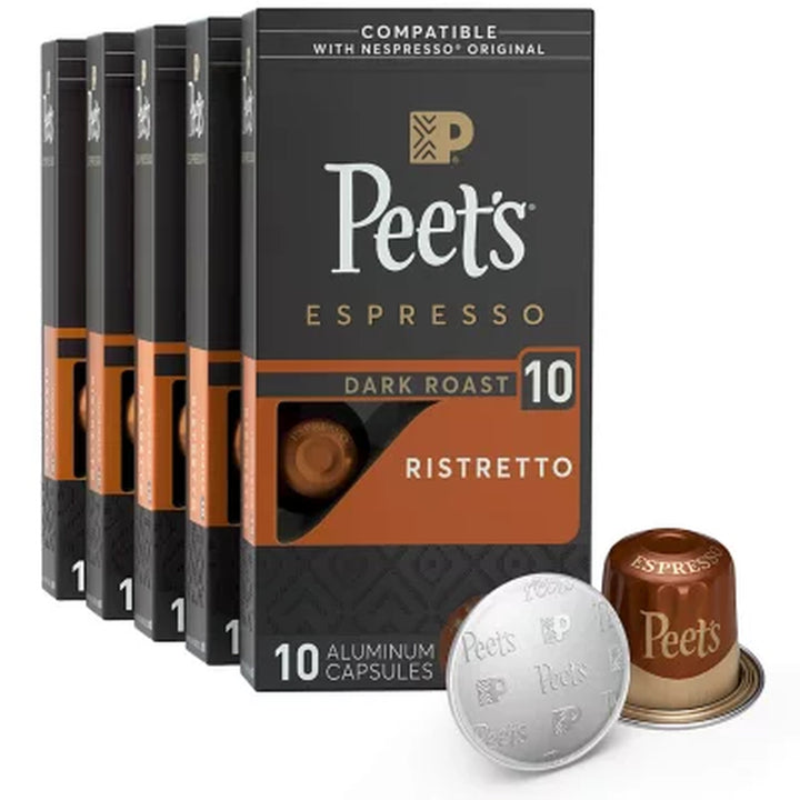 Peet'S Coffee Ristretto Intensity 10 Dark Roast Pods (50 Ct.)