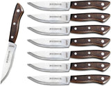 Tramontina Steak Knife Set Stainless Steel 8-Piece Dark Walnut, 80000/545DS