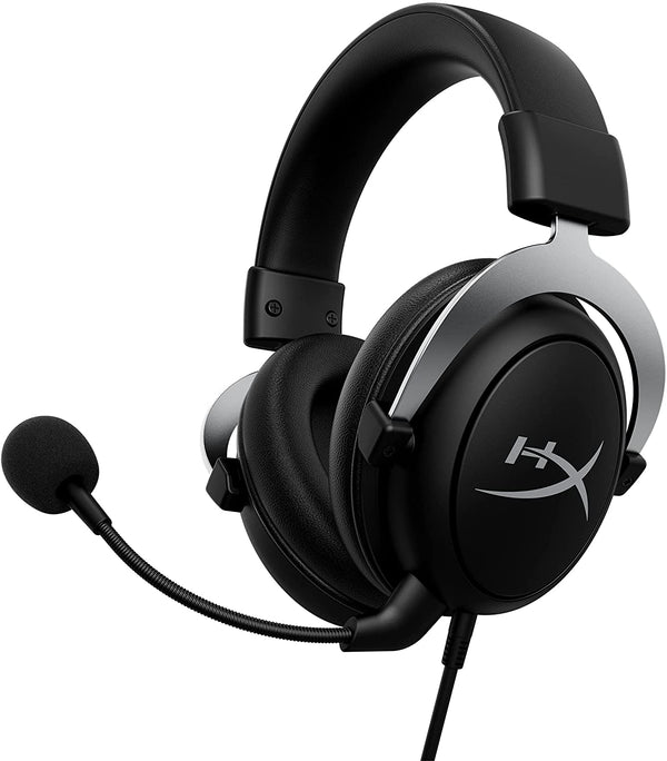 HyperX CloudX, Official Xbox Licensed Gaming Headset, Compatible with Xbox One and Xbox Series X|S, Memory Foam Ear Cushions, Detachable Noise-Cancelling Mic, in-line Audio Controls, Silver